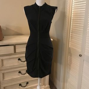 Black stretchy silk dress